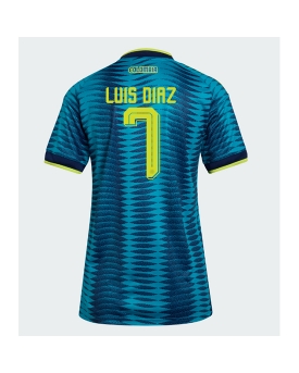 Billige Fotballdrakt Colombia Luis Diaz #7 Replika Bortedrakt Dame VM 2026 Kortermet Billige Fotballdrakt Colombia Luis Diaz #7 Replika Bortedrakt Dame VM 2026 Kortermet